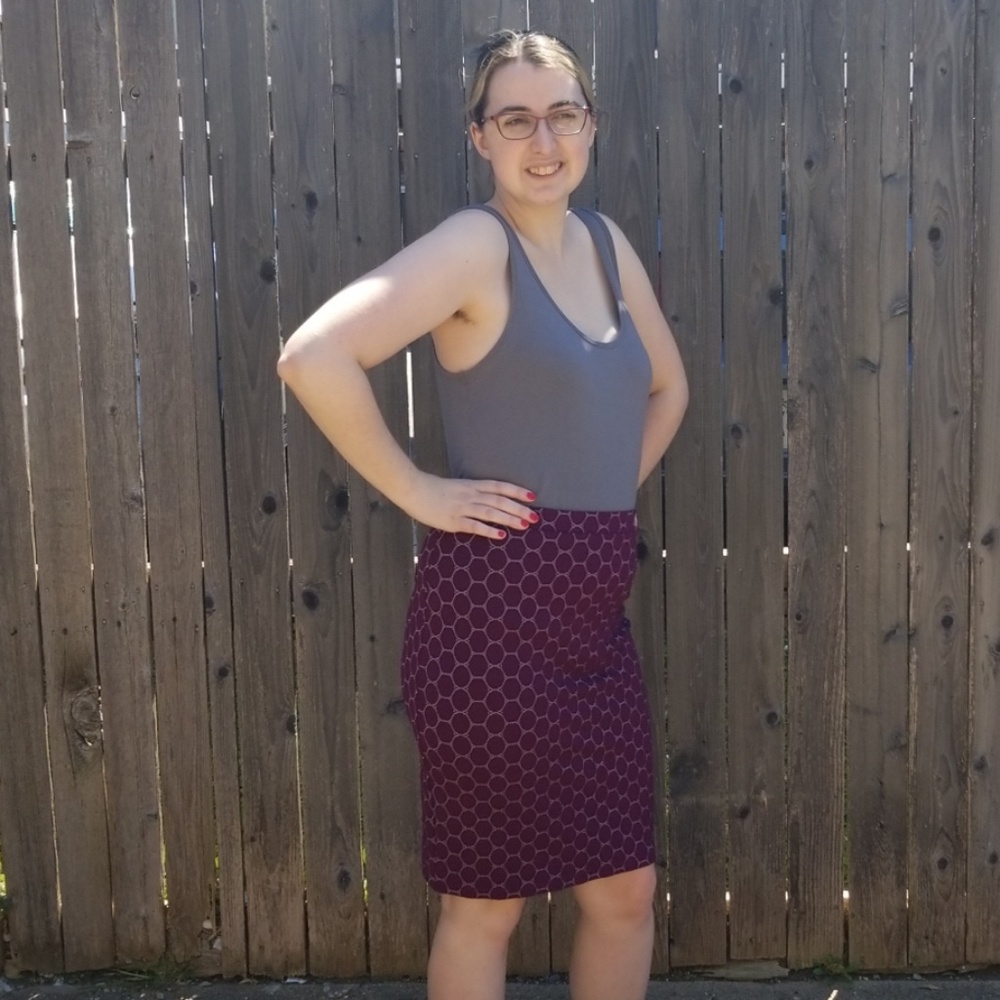 Patterned Stretch Skirt